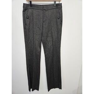 Banana Republic Logan Fit Black White Textured Straight Leg Dress Pants Size 4 R